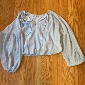 Light blue boho top
